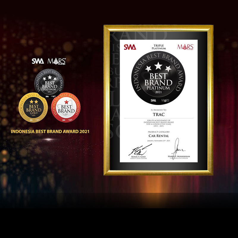 WINNING INDONESIA BEST BRAND AWARD, TRAC BECOMES THE BEST CAR RENTAL IN INDONESIA