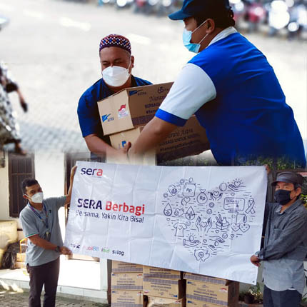 Berbagi Di Bulan Ramadhan, SERA Menyalurkan 468 Paket Sembako
